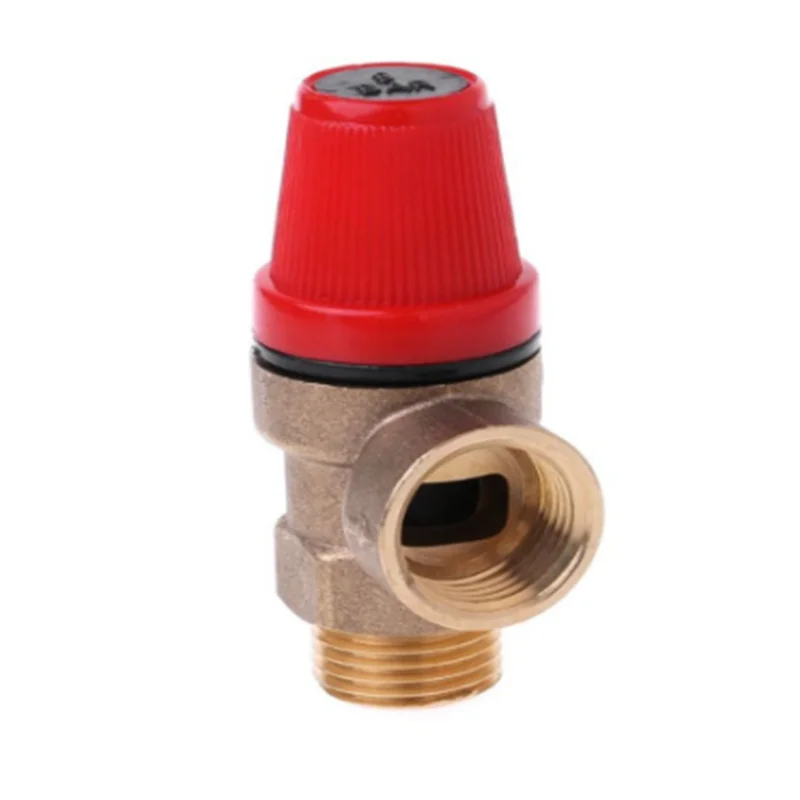 

1Pc 1/2"BSPBrass Safety Valve Drain Relief Swithch For Solar Water Heater Inner&Outer Wire