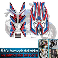 Pegatinas reflectantes de gel 3D para motocicleta, calcomanías decorativas de carenado, adecuadas para BMW S1000R, 2014, 2015, 2016, 2017, 2018