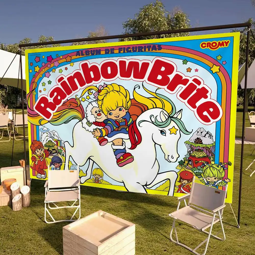 Rainbow Brite Red Butler TV Retro Flags Multiple Choice Living Studio Booth Interior Decoration Banner