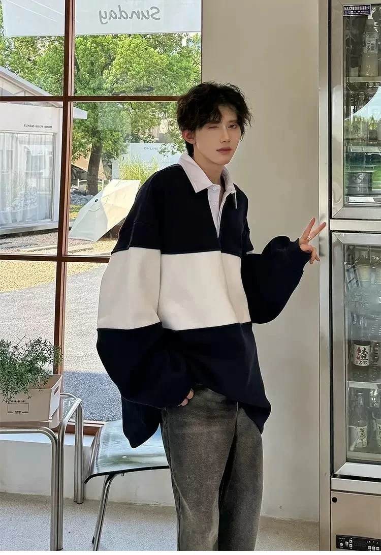 Roupas Masculinas Y2K, Hoodies Sem Capuz, Fleece Térmico, Proteção de Inverno, Forro Multifuncional Macio