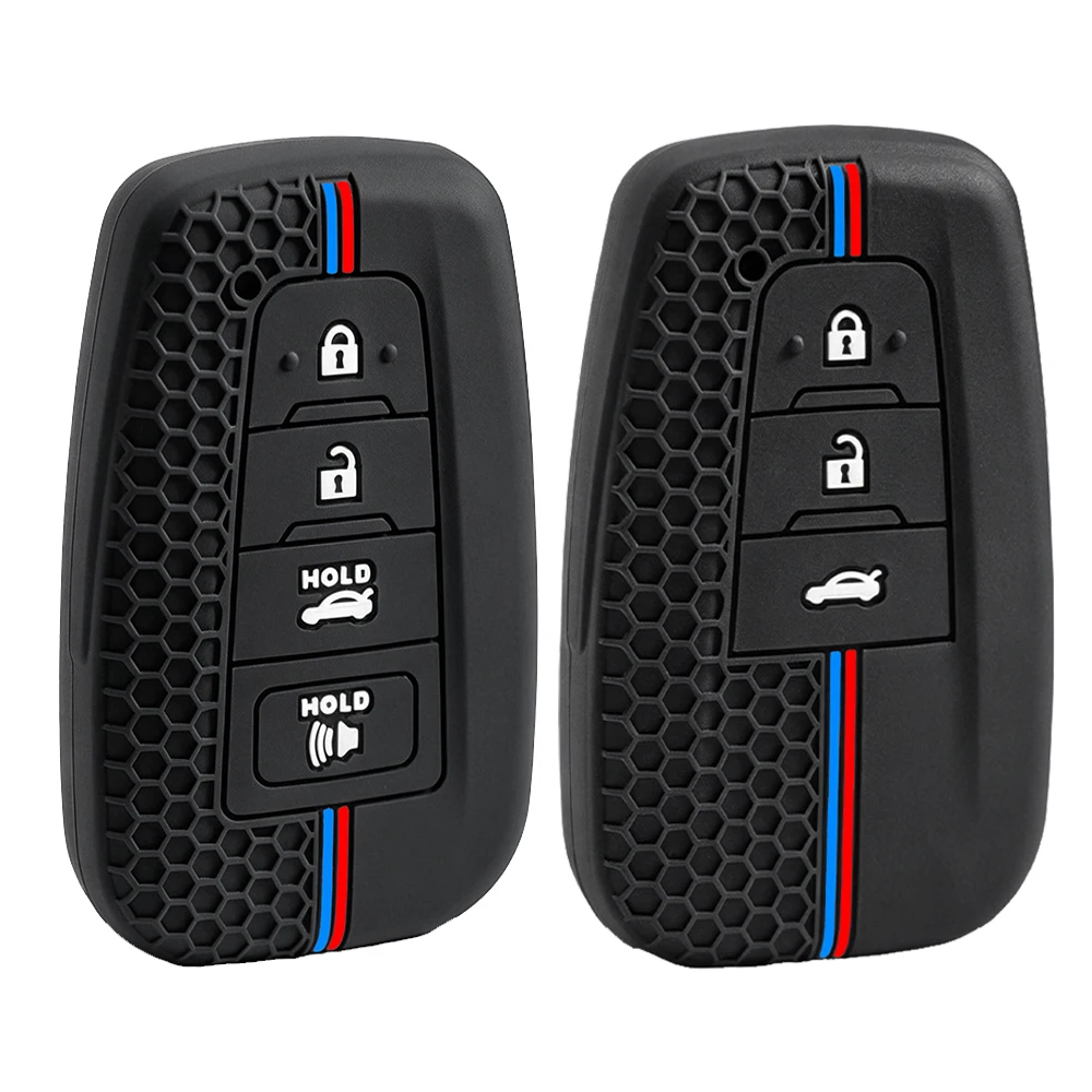 Car Silicone Remote Shell Accessories Key Case Cover for Toyota CHR Camry Corolla RAV4 Highlander C-HR Prius Land Cruiser Prado