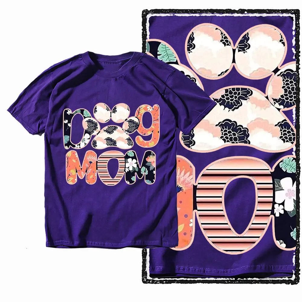 G63 Purple Streetwear 100% Cotton Dog Printed Men's T-shirt |  Big Size Cool Vintage O-neck men's Tee Tshirt