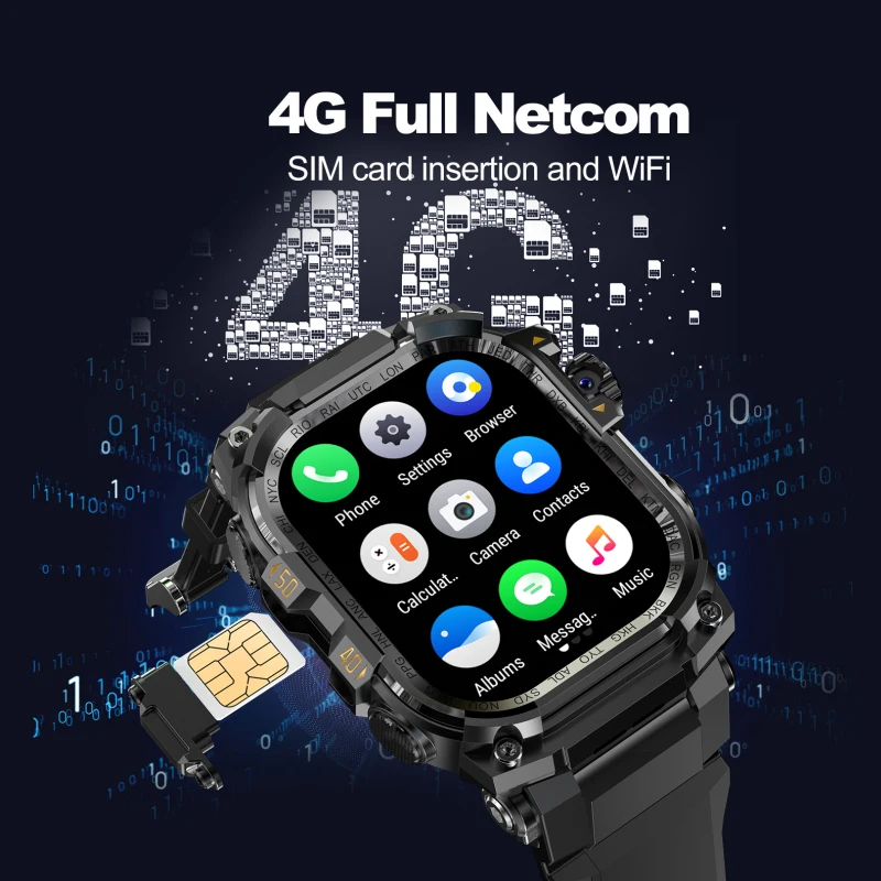 4G Android Мужчины Женщины Смарт-часы Мужчины GPS 3G RAM/32G ROM Хранение HD Двойная камера 4G SIM-карта WIFI Беспроводной быстрый доступ к Интернету