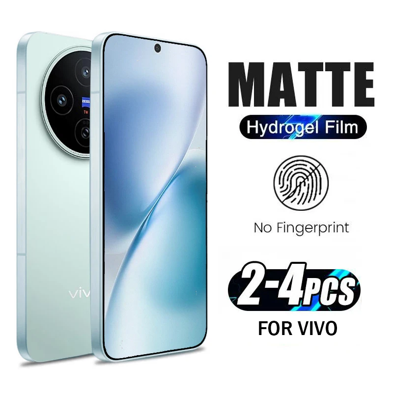 

2-4Piece Anti-Fingerprint Matte Hydrogel Film For Vivo X200s X100s X200 Pro mini iQOO 13 12 11 11s Screen Protectors Not Glass