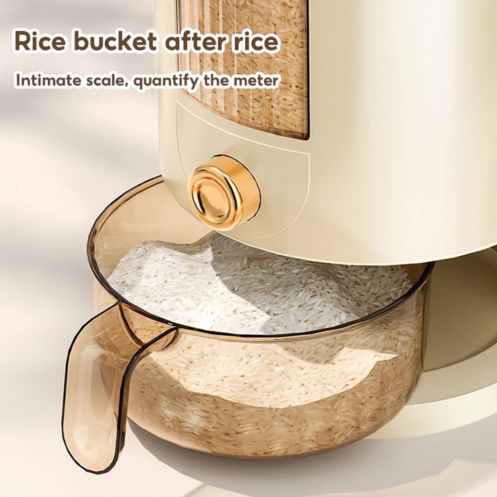 Dispenser beras otomatis, 5/10KG Dispenser beras otomatis, kotak penyimpanan sereal, wadah penyimpanan beras tahan serangga untuk Aksesori dapur rumah
