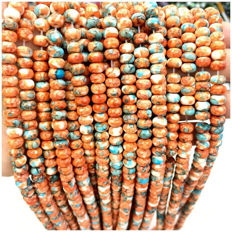 Natural Rainbow Stone Beads para DIY, Contas Coloridas, Redonda e Abacus, Pulseira Yoga e Colar, Party Jewelry, 6mm, 8mm, 10mm