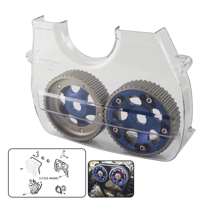 

Cam Pulleys + Cam Cover for Toyota Supra JZA70 90-93 Mark II/Cresta/Chaser JZX81 90-92 JZX90 92-93 Soarer JZZ30 91-93 1JZ-GTE