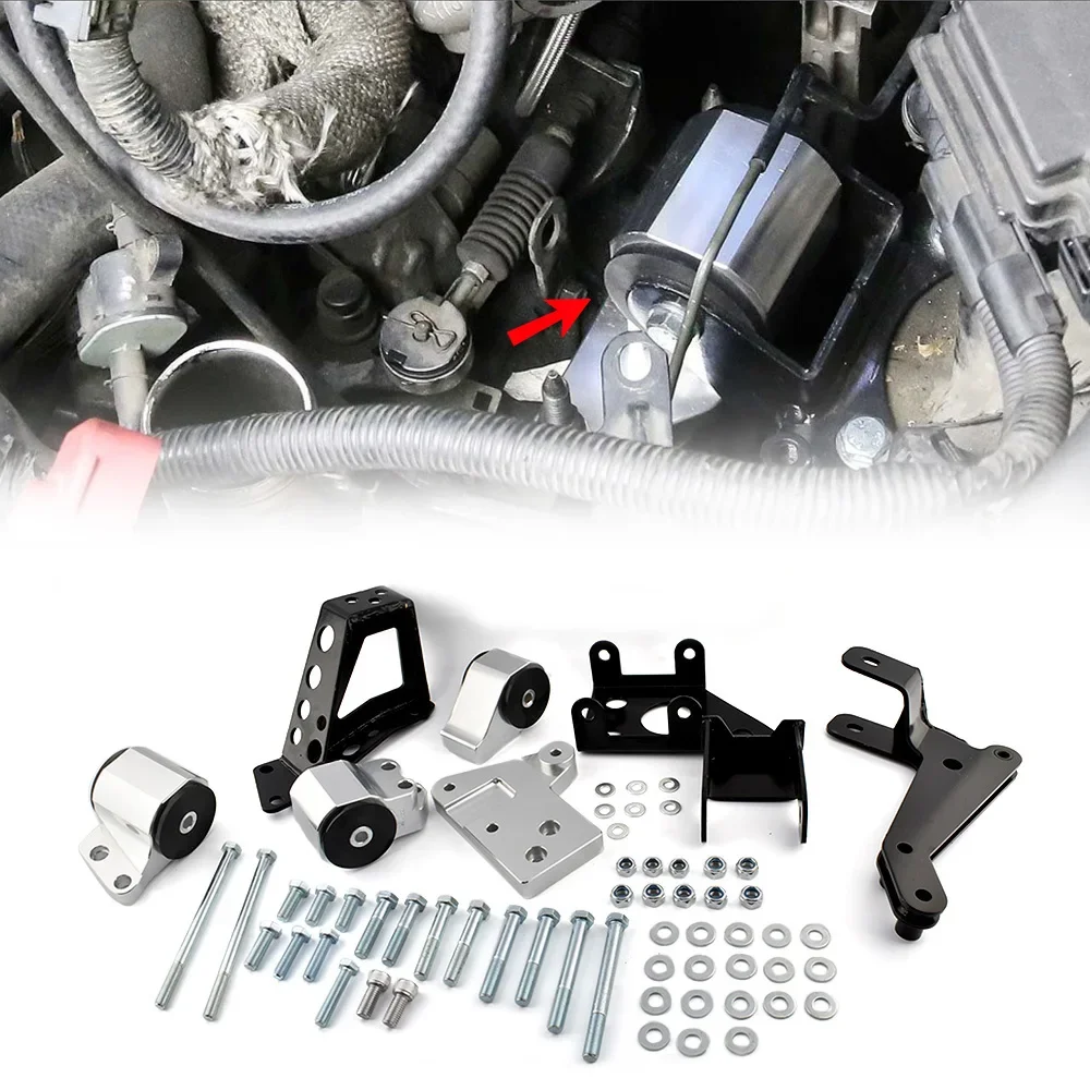 Car Engine Mounts Motor Swap Kit Aluminum Racing Engine Mounts For HONDA CIVIC 92-95 EG Chassis Engine 70A K20 K24 K-series