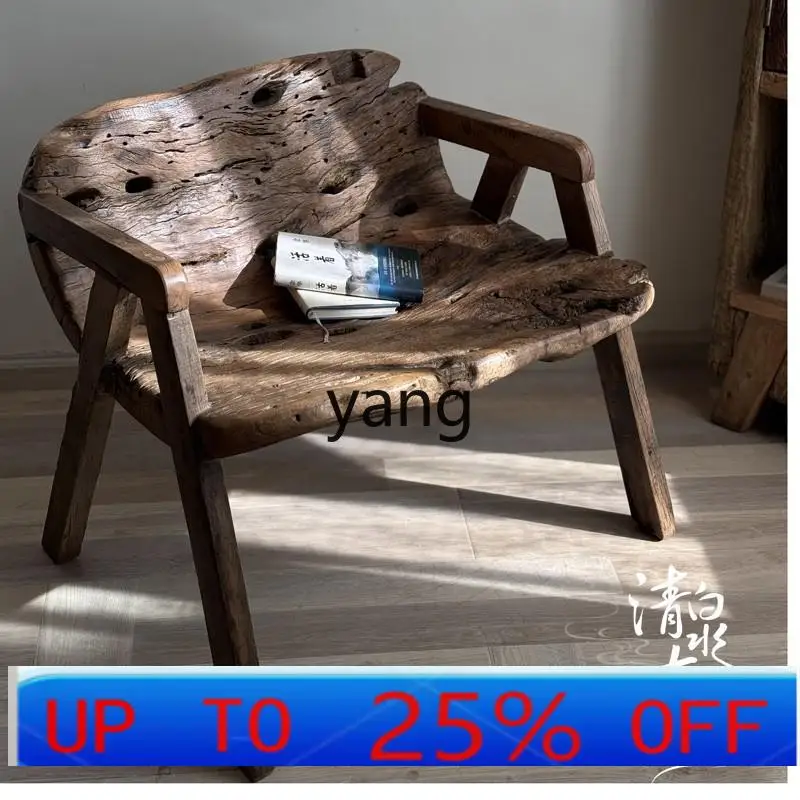 

LMM Solid wood stool Outdoor balcony Back chair