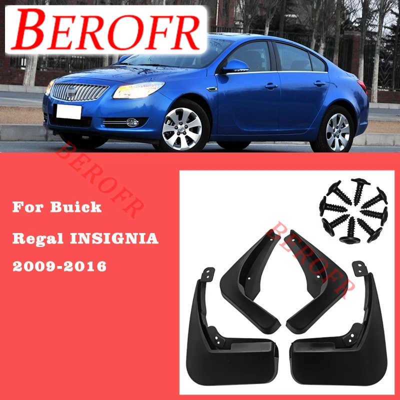 Set Molded Mud Flaps For Buick Regal GS INSIGNIA 2009-2016  Mudflaps Splash Guards Front Rear Mud Flap Mudguards Fender Kit