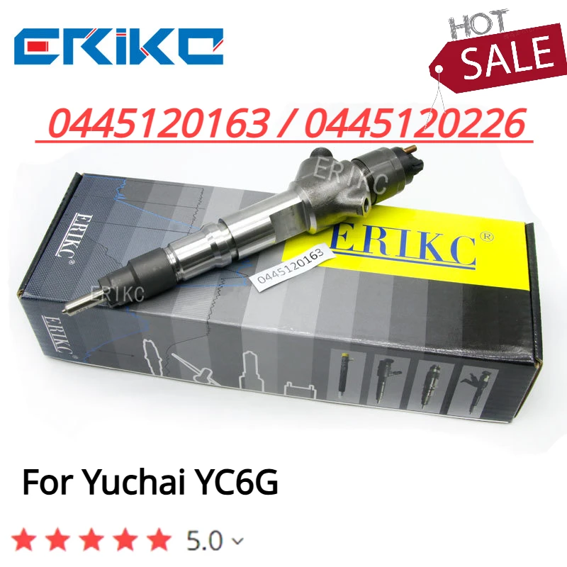 

ERIKC 0445120163 Diesel Fuel Injector 0 445 120 163 Common Rail Injection Nozzle 0 445 120 226 For Yuchai YC6G G5A1001112100A38