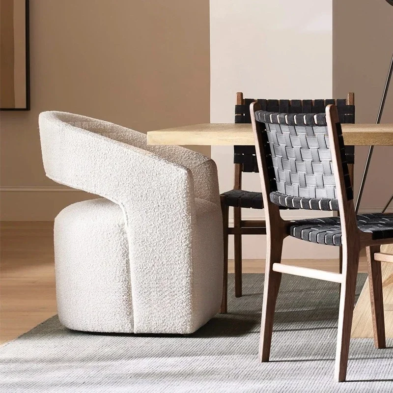 Nordisch, leichter Luxus, speziell geformt, Designer, Stoff, Sofastuhl, einfache Mahlzeit