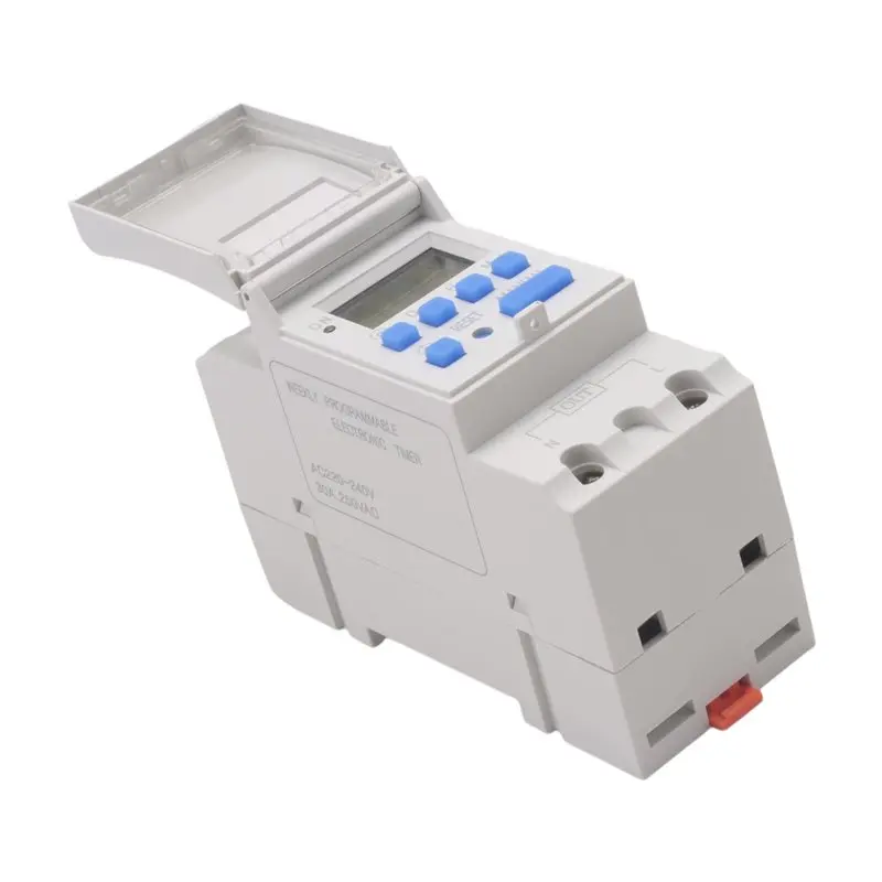 TOMZN Din Rail 2 Wire Weekly 7 Days Programmable Digital TIME SWITCH Relay Timer Control Time Relay AC 220V 30A-A74P