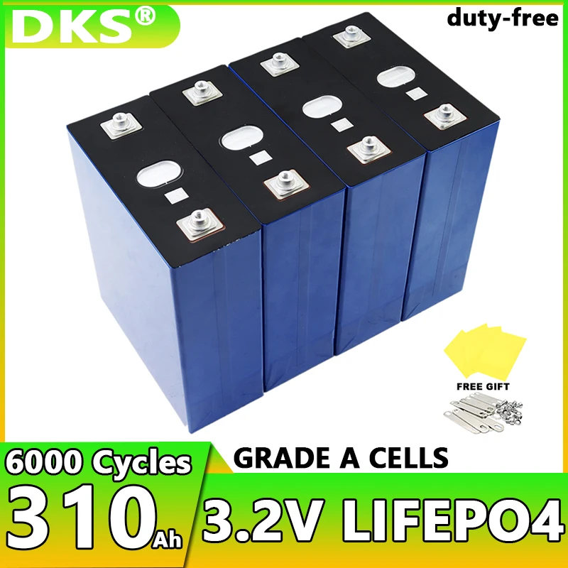 3.2V 310ah Lifepo4 Battery 280ah 320Ah 8000 Cycles Grade A Rechargeable Batteries DIY 12V 24V 48V RV EV Boat Yacht Cells Pack