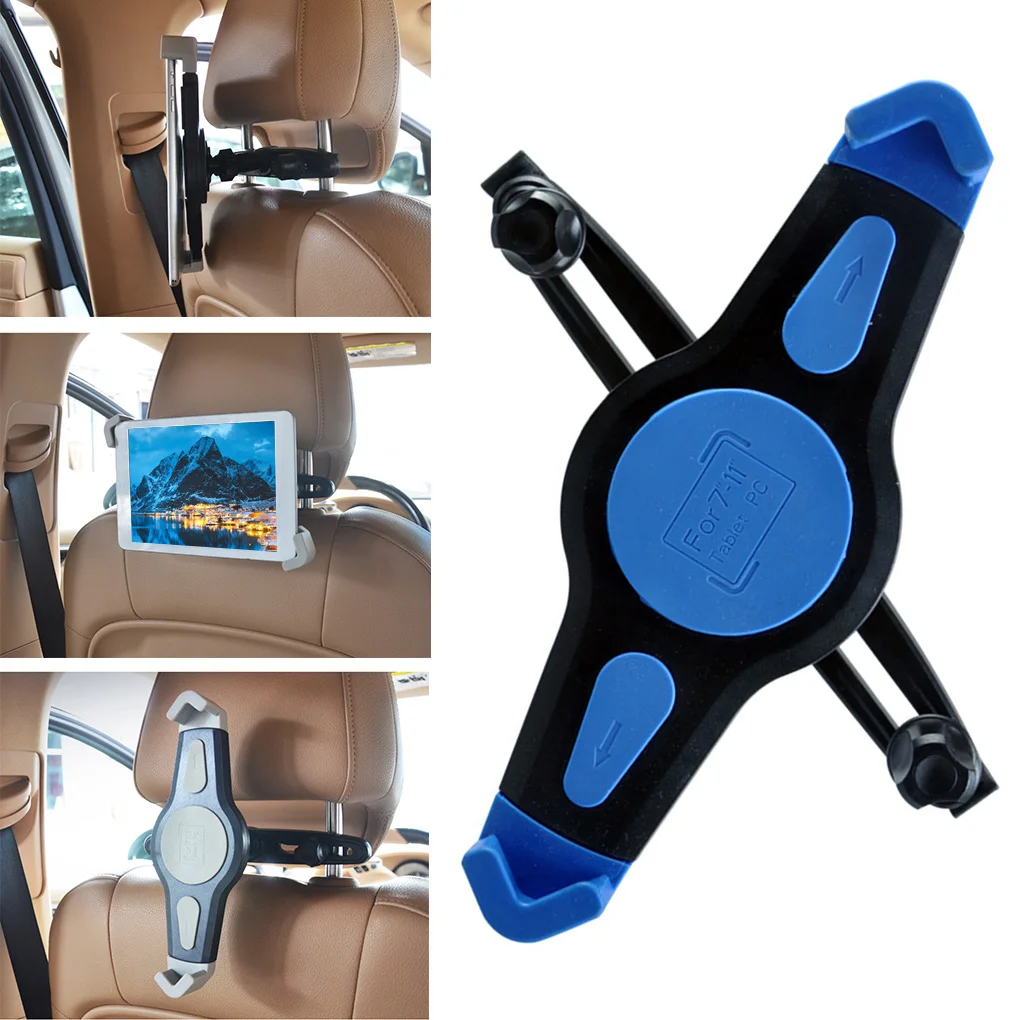 Tablet Bracket Car Headrest Adjustable Tablet Holder Plastic Mobile Phone Mount Storage Accessory, Pink