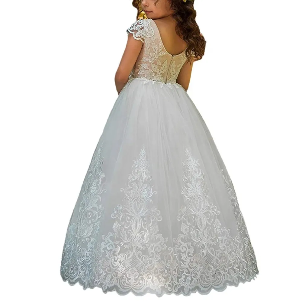 Meisjes Prom Dresses Kralen Corset Kids Baljurken Voor Kinderen Lange Meisjes Feestjurk