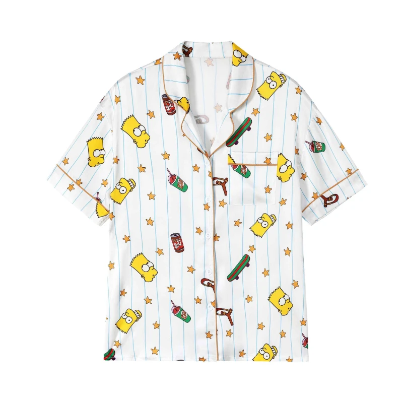Neue The Simpsons Bart Homer Marge Sommer-Pyjamas für Paare, bequeme und atmungsaktive Kurzarm- und Shorts-Homewear – Detail 2