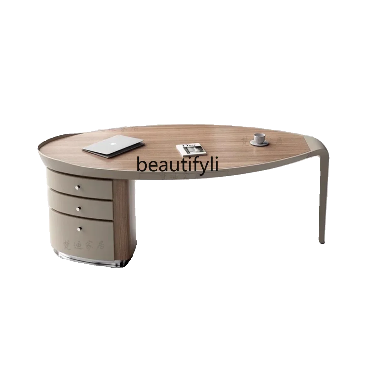 32Medieval high-end solid wood desk light luxury desk design induction computer desk home
