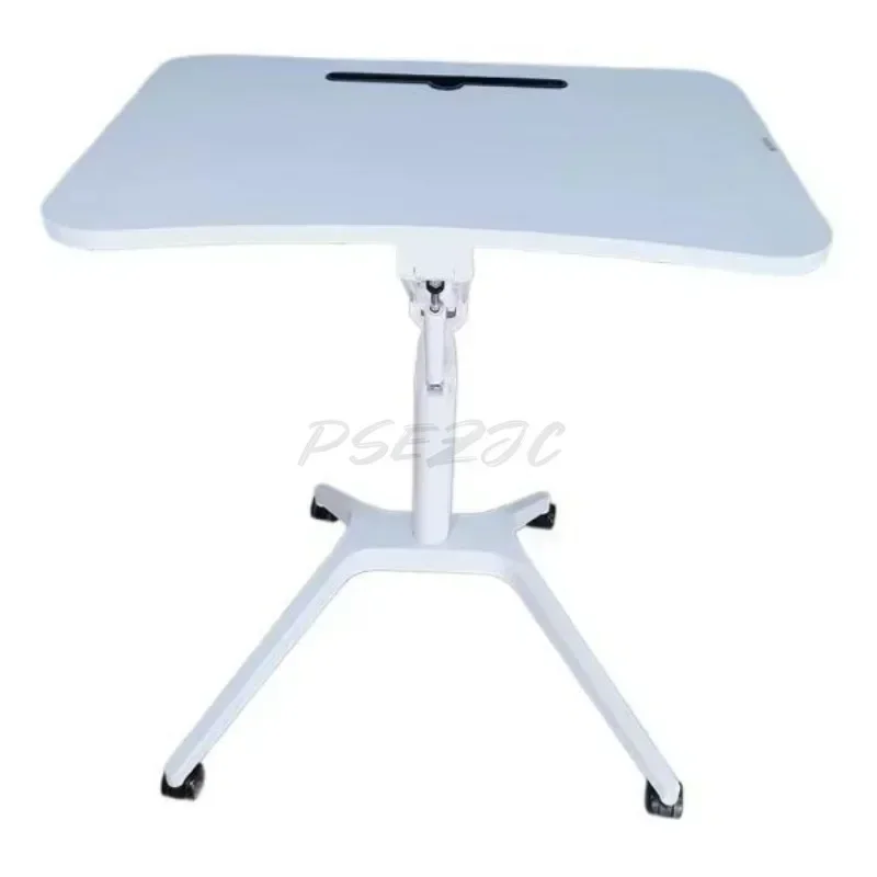 Household Office Pneumatic Simple Computer Desk Standing Desk Movable Lifting Desk image 6