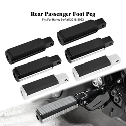 Motorcycle Rear Passenger Footpeg Footrest Black/Chrome Defiance Pedal For Harley Softail FXBRS Street Bob FLSB FXLR 2018-Later