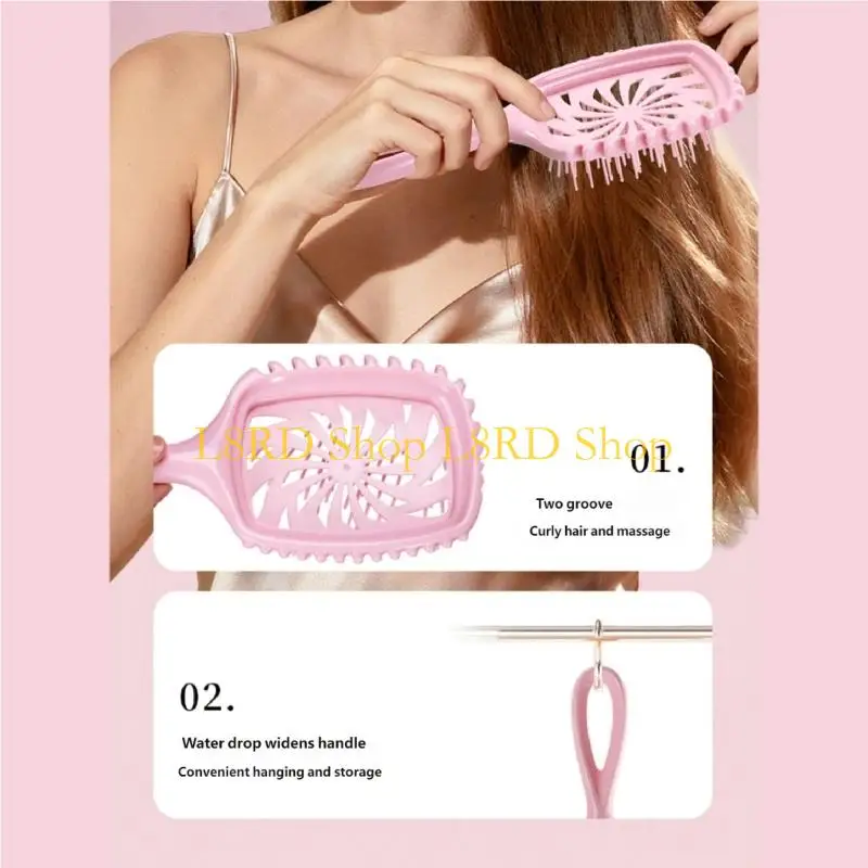 L8RD Wide Hair Brush with Pillowcase Hair Tie Matching Accessories For Overnight Frizz Control