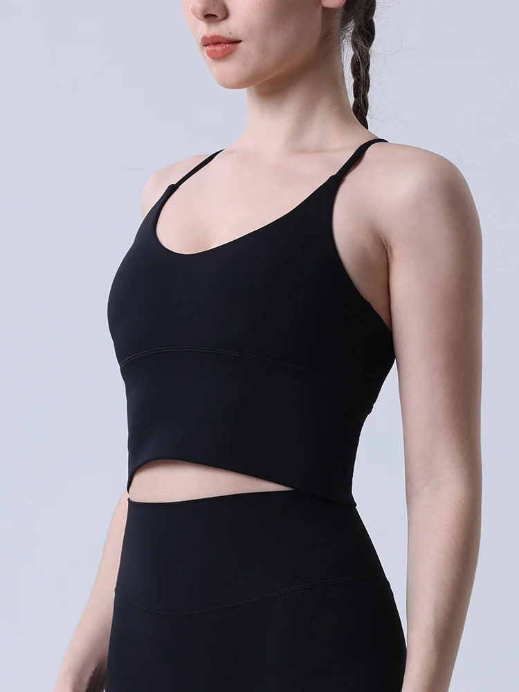 Women's Summer Shockproof Workout Top Sexy Cross Back Y-Shape Tight Sport Vest Running Fitness Outdoor Cycling Leisure Yoga Vest