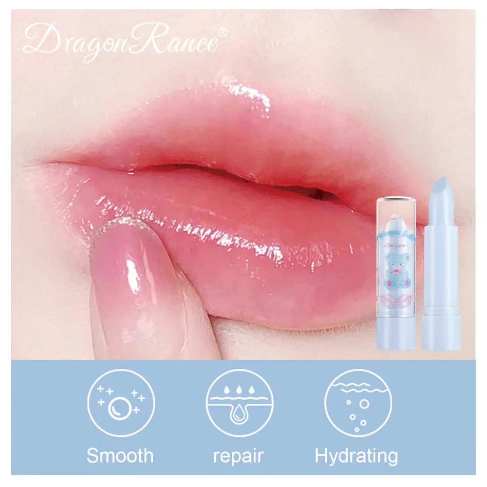 New Thermochromic Lipstick Moisturizing Smooth Texture Long Lasting Repair Lip Anti Cracking Pink Color Lip Balm Cosmetics 3.5g