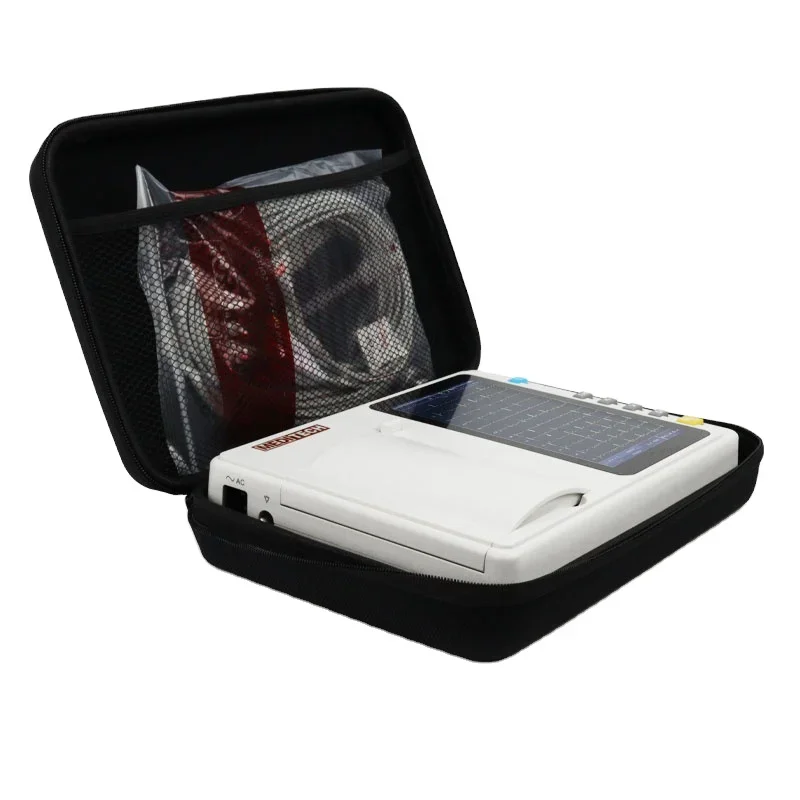 CE approved high quality 3 Channel ECG machine EKG-3A, 12 channels display on large screen with PC software and carry case