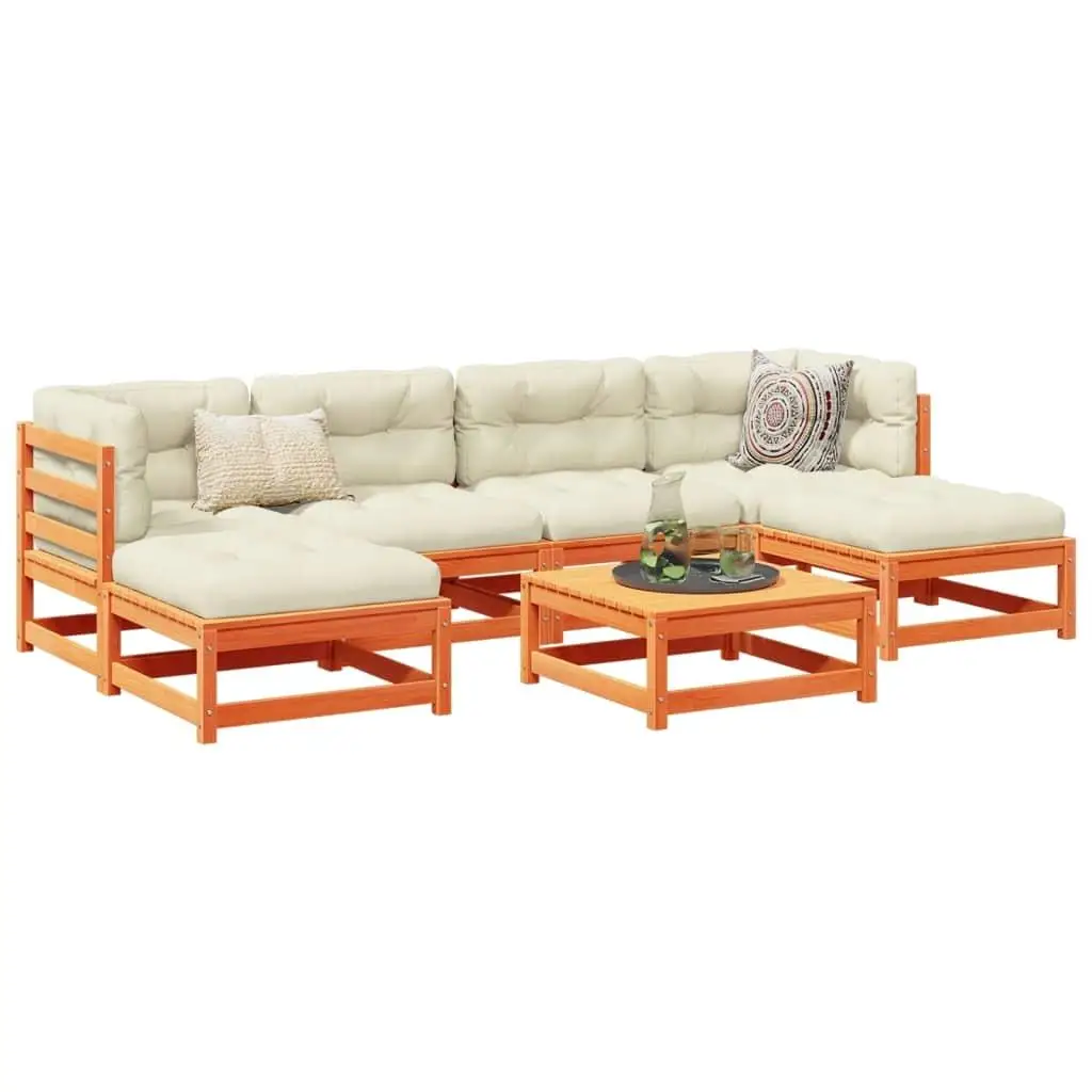 

Wax Brown Cream Garden Sofa Set Outdoor Furniture Stylish Cushioned Seating for Patio Deck Yard Relaxation