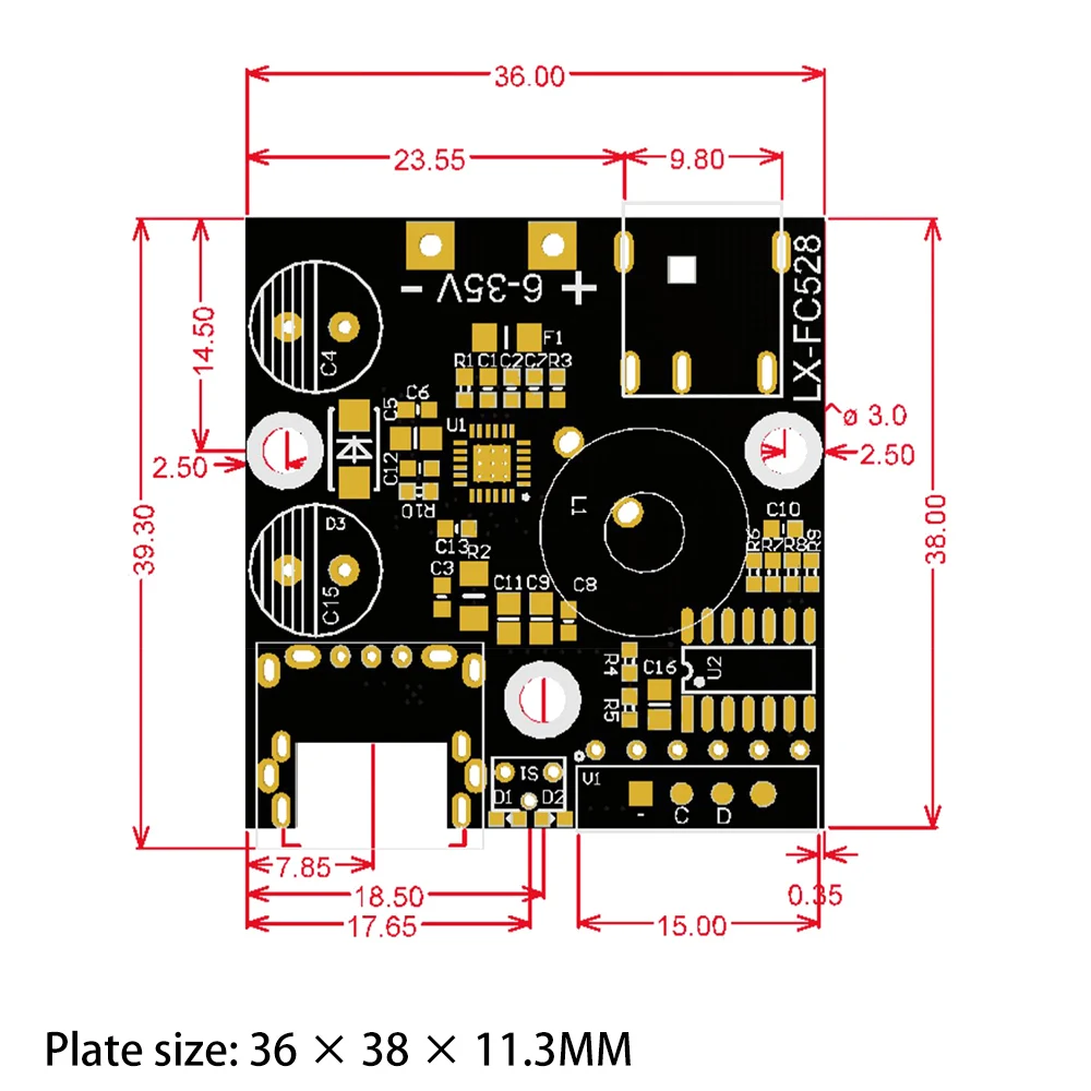 65W TypeC + USB modulo di ricarica rapida per telefono cellulare QC4.0 3.0 PD3.0 protocollo completo scheda di ricarica rapida Display a LED per