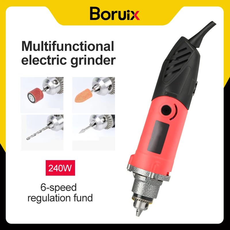 Mini Electric Grinder Adjustable Speed High Power For Grinding Polishing Drilling Carving Metal Wood Plastic Jewelry Making