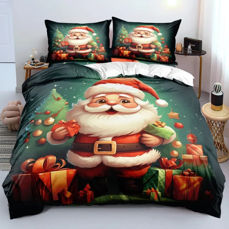 

Ultra fine fiber Christmas duvet cover with pillowcase suitable for children and girls' bedroom decoration, floral petal wedding