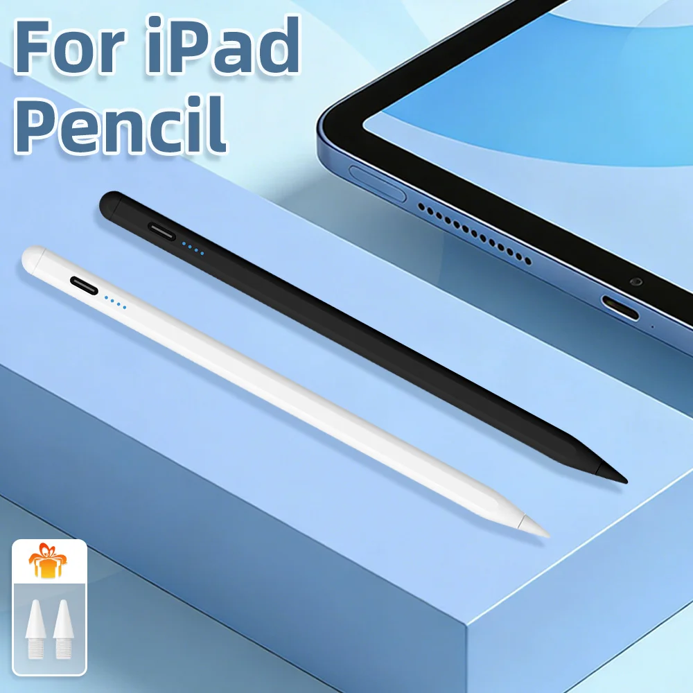 

For Apple Pencil With Palm Rejection Tilt Sensitivity Stylus Pen For 2018-2025 iPad 6/7/8/9/10 Mini 5/6 Air3/4/5 Pro 11/12