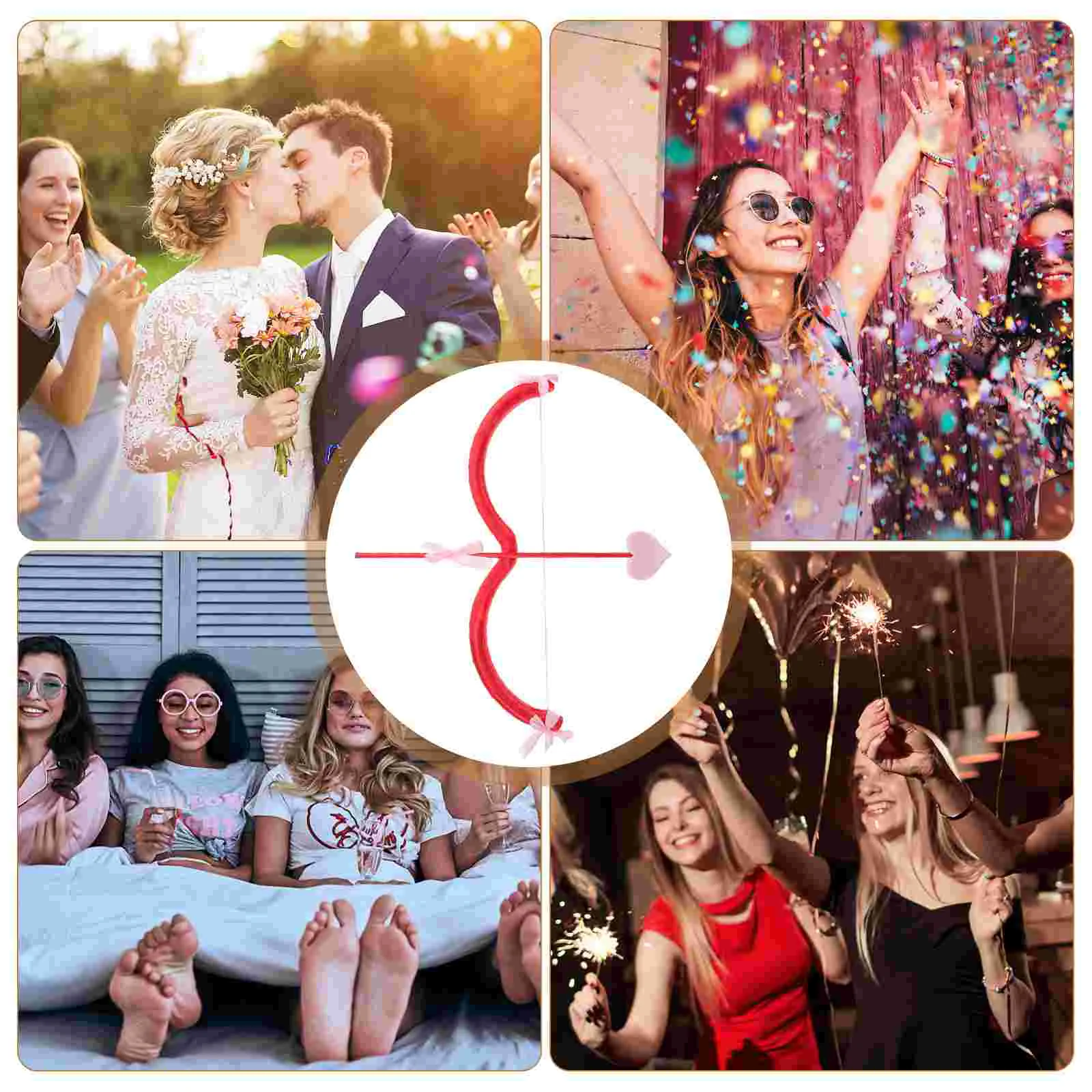 1 مجموعة رغوة كيوبيد القوس السهم مجموعة خفيفة الوزن الزخرفية كيوبيد السهم الدعائم تأثيري قوس الحفلات مرحلة الأداء الصيد زي #5