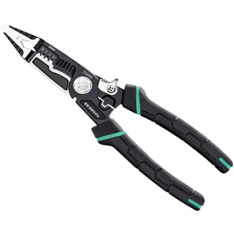 9-in-1 Stripper 8.5in Wire Stripper Crimping Tool Multifunctional Stripper Breaking Pliers Multi-functional Pliers