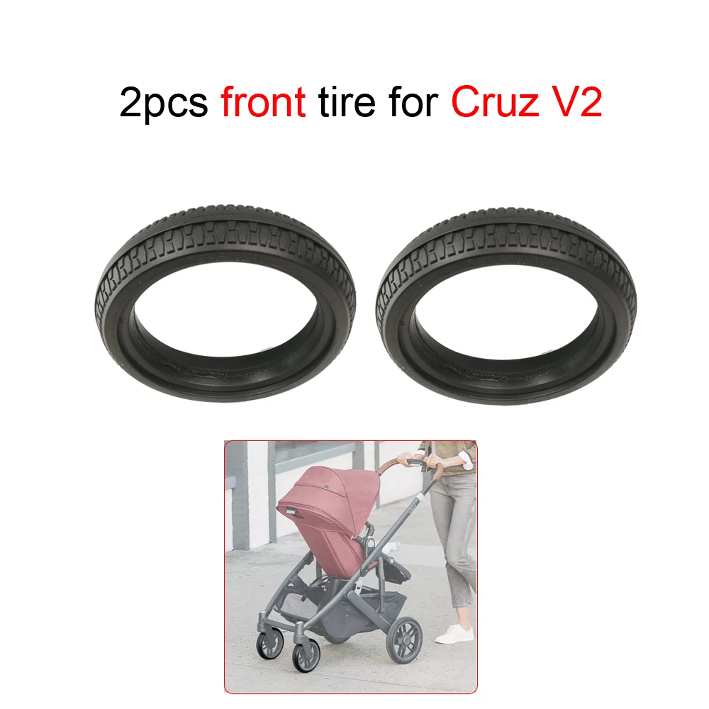 Kinderwagen-Rad-Reifen, jeweils für Uppababy Cruz V1/V2 Buggy Vorder- oder Hinterreifenabdeckung, PU, schlauchlos, direkter Ersatz, Baby-Zubehör – Detail 14