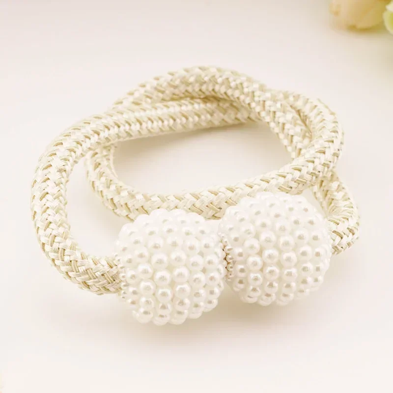 

1Pc Pearl Buckle Curtain Clip Tieback Holdbacks Tie Backs Strap Pearl Ball Curtain Holdbacks Decoration Curtain Tieback