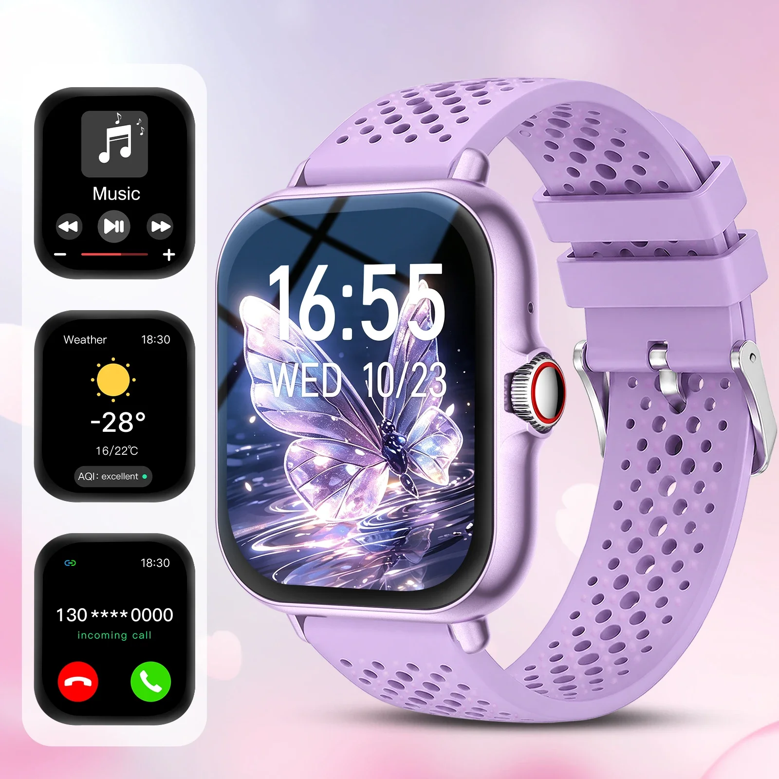 Smart Watch Multi-functional sports smart watch ,Wireless Calling, Personalized the Watch Faces,Music control