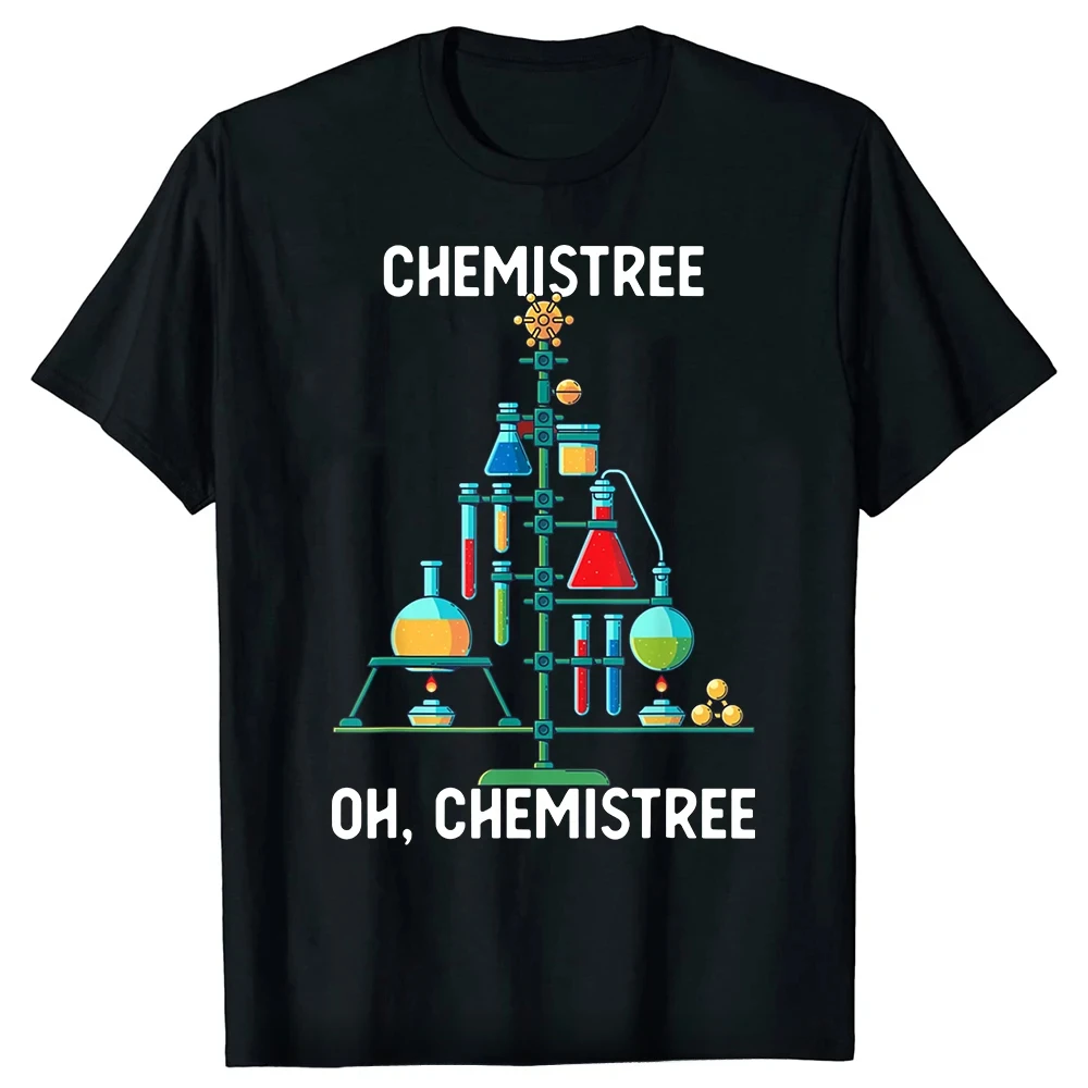 Chemistree T Shirt Funny Chemistry Science Christmas Graphic Cool Vintage Streetwear Short Sleeve Xmas Gifts T-shirt Men