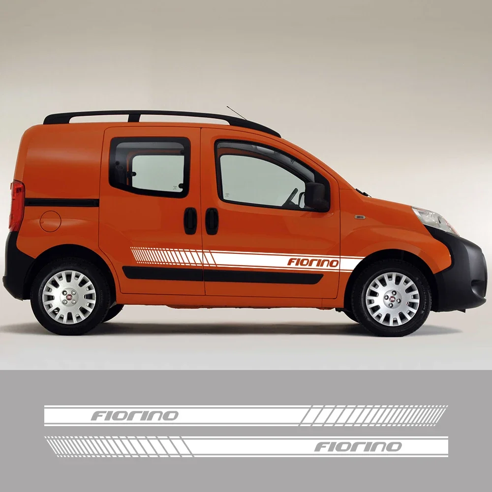 Car Door Side Stickers for Fiat Fiorino Camper Van Combi Graphics Stripes Decoration Vinyl Decor Decals Auto Tuning Accessories