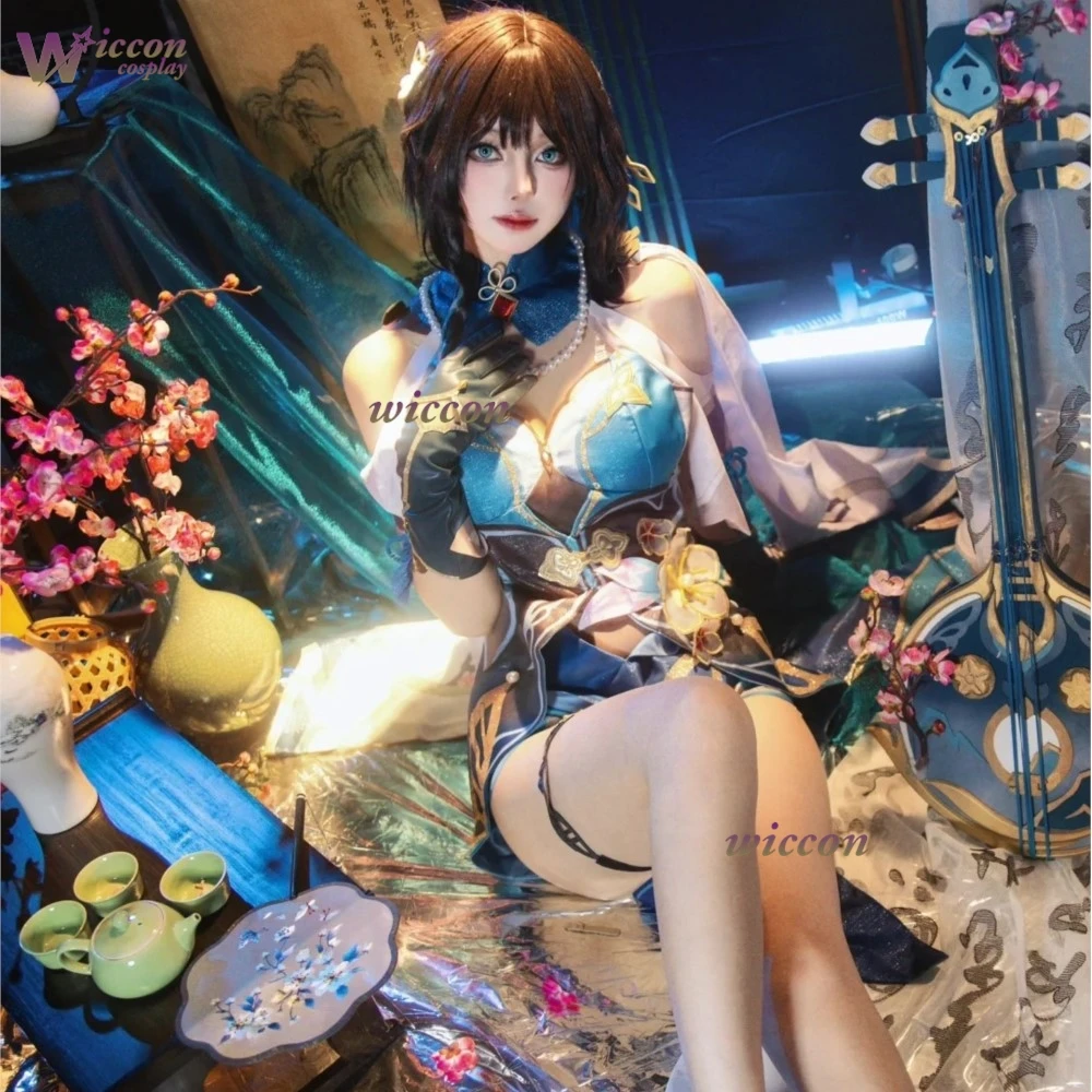 

Game Cosplay Honkai: Star Rail-Ruan Mei Cosplay Costume Outfit Sexy Dress Carnival Halloween Anime Game Role Play Uniform Prop