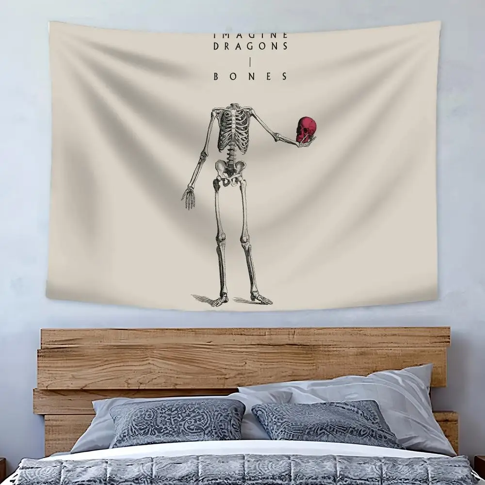 Pop Rock Band I-Imagine D-Dragons Tapestry Art Decor Banner Microfiber Backdrop for Bedroom Living Room Bar Garden Party