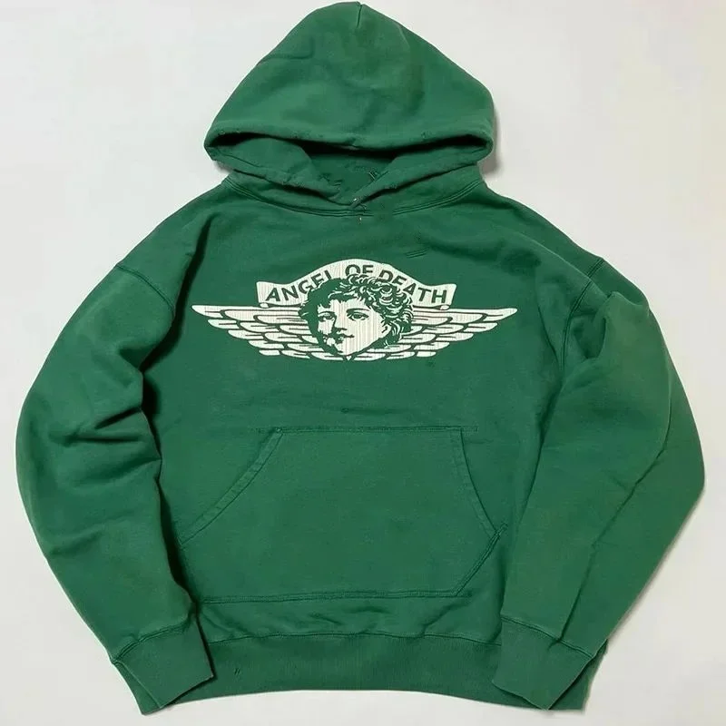 ياو موضة سانت أوف مايكل 24ss القطن خمر البلوز بلايز الرجال كبيرة الحجم عادية مقنع الشارع الشهير البلوز هوديس للرجال