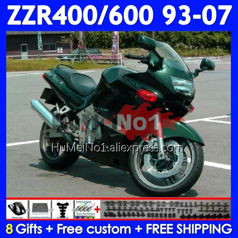 ZZR400 For KAWASAKI NINJA ZZR 400 93 94 95 96 97 98 99 00 Dark green 01 237No.102 ZZR-400 2002 2003 2004 2005 2006 2007 Fairing