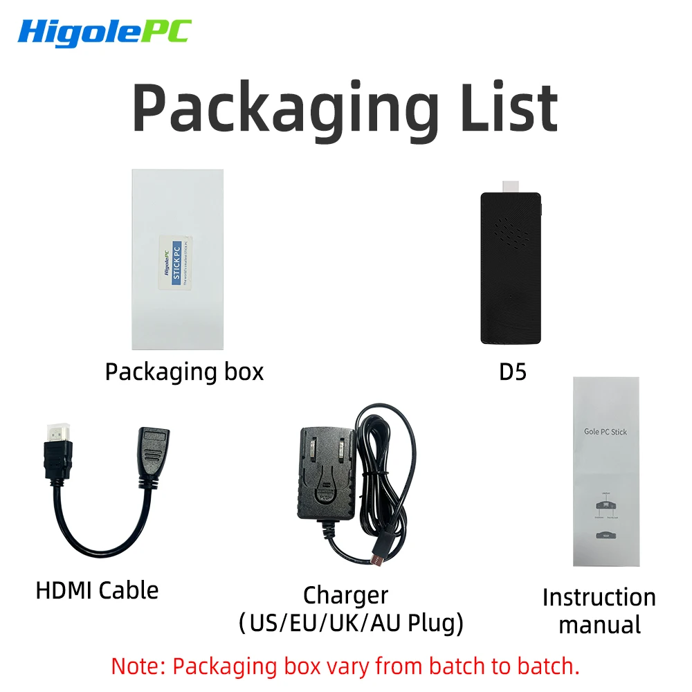 Higole D5 PC Stick Lüfterloser Mini-PC Intel Pentium N4200 Windows 10 WiFi5 4 GB 64 GB Laptop Desktop-PC 4K TV Stick PC Mini-Computer – Detail 9