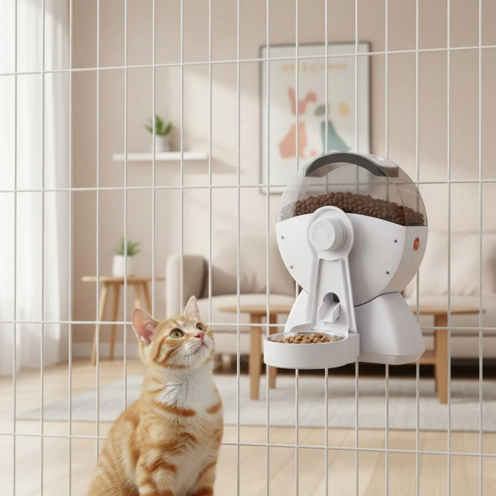 

Hanging Enclosure Feeder Scheduled Feeding Hanging Automatic Pet Feeder Enclosure-Mounted Smart Food Dispenser Voice Voice