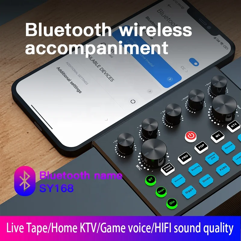 Inte ace Synido SY168 Комплект оборудования для подкастов для начинающих с динамиком для потокового аудиомикшера в реальном времени