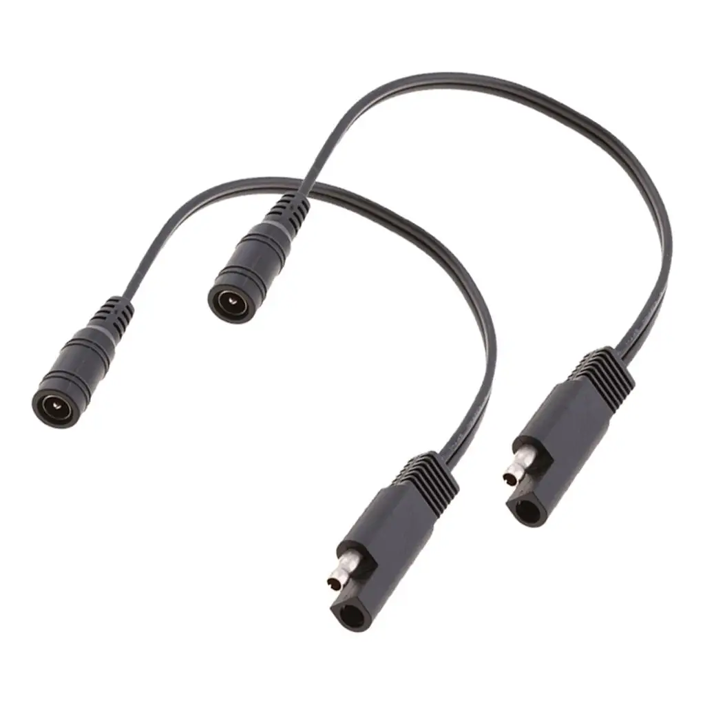 SAE to DC Coax Female Adapter Plastic 10 Inch Converter Cable for Universal Motorcycle Heat Gear