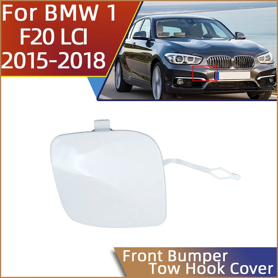 Amortecedor dianteiro gancho de reboque capa para bmw série 1 f20 f21 lci 2015 2016 2017 2018 114d 116i 118d 120i 125d 51117387170   Hatchback