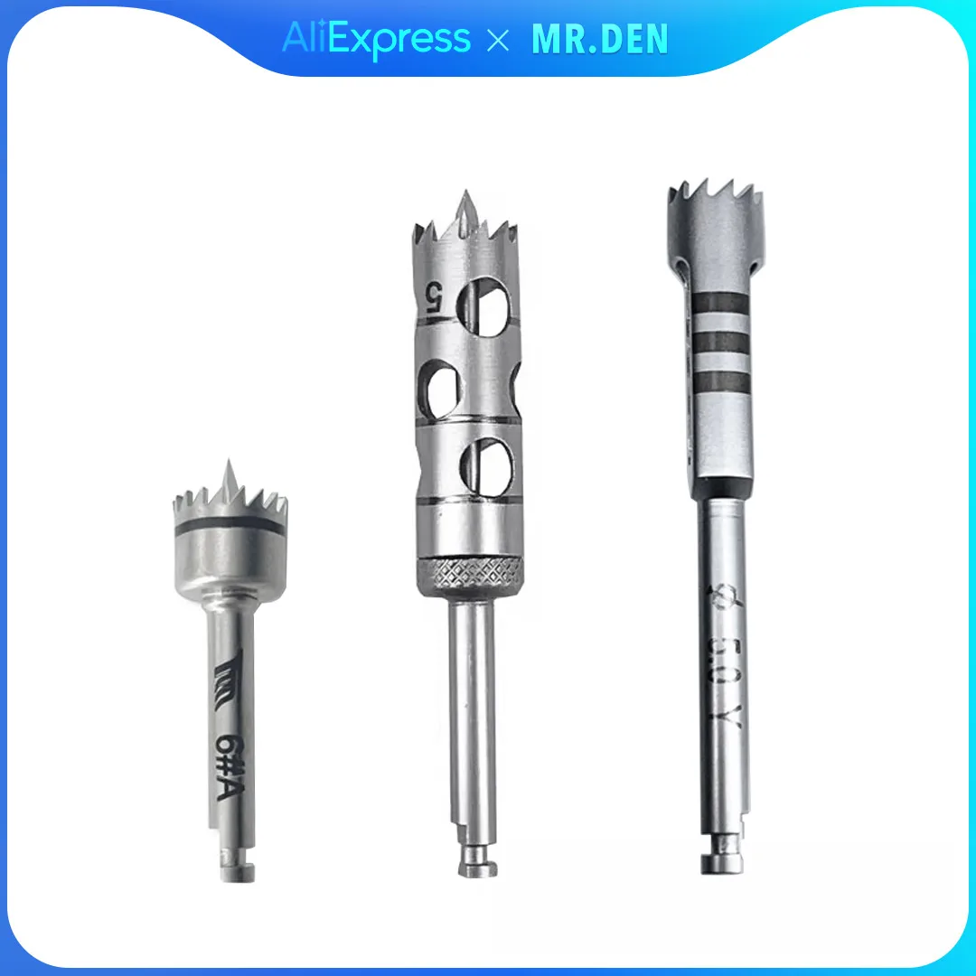 

MR DEN Dental Ring Drill Implant Gingival Ring Cutter Soft Tissue Bone Extractor With Positioning Non-Slip